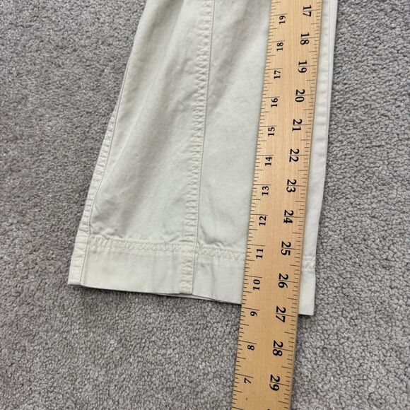 Abercrombie & Fitch Cargo Wide Leg Pants Womens 26/2S Short Khaki Cotton Utility - Picture 12 of 16